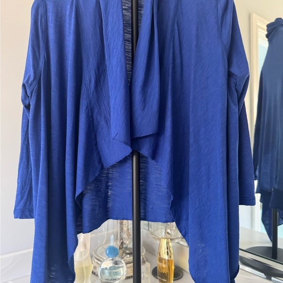 North face Women's Blue Draped Cardigan Sweater-US Small - Picture 2 of 9